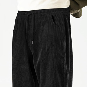 Pantalon de jogging évasé personnalisé 100 % coton, taille mi-haute, pour homme, coupe droite, rayé, évasé - Product Image 2