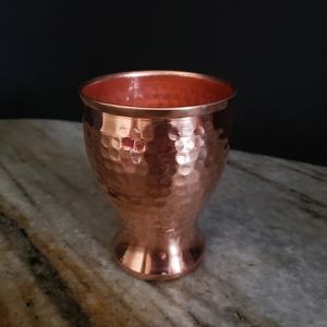 Verre à eau en cuivre massif pur, pour restaurant ou usage domestique, fait main en Inde, verre en cuivre - Product Image 3