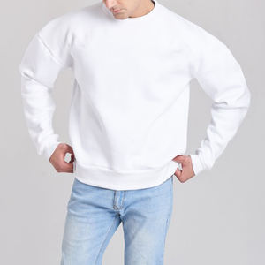 Pull-over col rond en coton 100 % pour homme, tricot uni, personnalisable OEM, vente en gros - Product Image 5