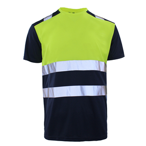 T-shirts de travail réfléchissants à manches courtes pour l'hiver, vêtements de travail de construction haute visibilité, bande réfléchissante, sécurité au travail - Product Image 3