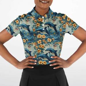 Fournisseur de polos slim fit pour femmes, polos de golf respirants pour femmes, polos de sport anti-transpiration pour femmes - Product Image 5