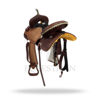Selle Western de Barrel Racing en Cuir avec Arbre en Plastique pour l'Équitation et l'Équipement Équestre