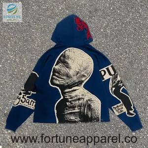 Sudadera con capucha de invierno 2026 para hombre, con cremallera completa, de tejido de poliéster/algodón, estilo Windrunner, de forro polar técnico bordado. - Product Image 4