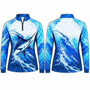 Camiseta de Pesca de Alto Rendimiento con Protección Solar UPF 50+ y Logotipo Personalizado para Mujer, Manga Larga, Secado Rápido, Impresión por Sublimación, Anti-UV, 100% Poliéster para Exteriores - Product Image 2