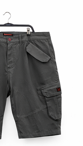 Casual Men's Cotton Utility Cargo Shorts Mid Rise Button Fly Multi Pocket Summer Travel Solid <b>Colour</b> Shorts - Product Image 2