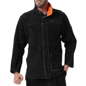 Veste de soudeur en cuir de vachette de qualité supérieure, résistante aux étincelles, pour travaux lourds, vêtements de sécurité industrielle - Product Image 6