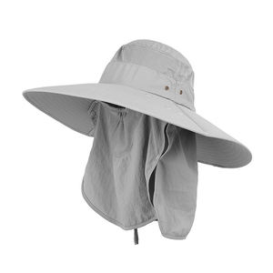 Custom Canvas Fisherman <b>Summer</b> Waterproof Quick Dry Solid Color Fisherman <b>Hat</b> <b>Summer</b> Outdoor Sunproof Wide Brim Sun Bucket <b>Hats</b> - Product Image 2