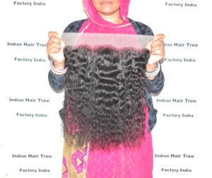 Cheveux humains indiens 100% naturels pour femmes, frontale HD 13*6, bouclés, sans traitement chimique, double cuticule, ondulations douces et profondes, vente en gros - Product Image 2