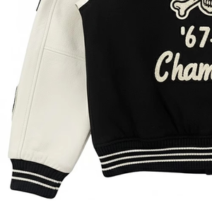 แจ็คเก็ตวาร์ซิตี้ผู้ชายปักลายเชนิลล์ขนสัตว์คุณภาพสูงสั่งทำพิเศษจาก MKB Enterprises ขายดีที่สุด ระบายอากาศได้ดี แห้งเร็ว - Product Image 6