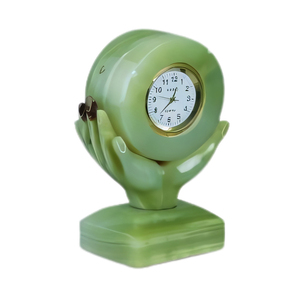 2026 New Arrival Decorative Handmade Onyx Marble <b>Clock</b> Elegant Design Stone Onyx Marble <b>Clock</b> For Modern Interior - Product Image 6