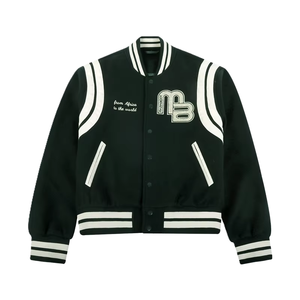 Chaqueta Varsity de Béisbol de Invierno Premium de 400 Gsm, con Bordado Personalizado, Parches Aplicados, Duradera, Estilo Urbano, Unisex, OEM - Product Image 1