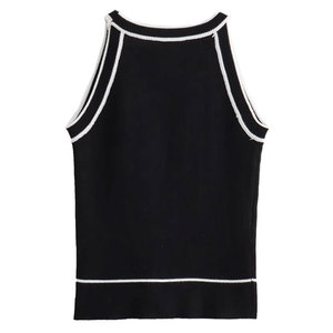 Summer Women Silk/Cotton Solid Satin Fabric Eco-Friendly Casual Tank Crop <b>Top</b> O-Neck - Product Image 3