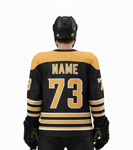 Usine OEM d'uniformes de hockey sur glace professionnels |   Maillots de hockey en maille 100% polyester avec logo personnalisé imprimé |   Vente en gros Respirant - Product Image 5