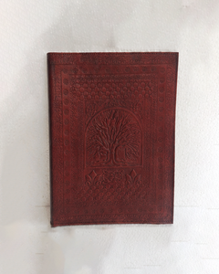 Genuine Leather Portfolio Organizer Tree of Life Embossed Padfolio Document <b>Folder</b> Business Conference <b>Binder</b> with Pockets - Product Image 4