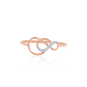 Bague exclusive en diamant naturel de 0,04 carat, taille brillant rond, couleur HI, clarté VS SI, or rose, bijoux fins, fiançailles, mariage - Product Image 4