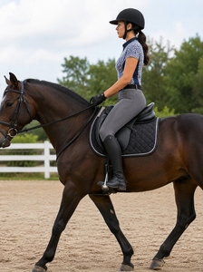 Leggings d'entraînement équestre pour femmes, avec grip en silicone aux genoux, haute élasticité, respirants, pour l'équitation - Product Image 5