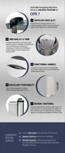 Gestion des déchets plastiques : gestion efficace des déchets, bac à déchets avec machine d'ensachage intégrée, conception hygiénique - Product Image 3