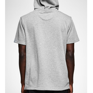 Custom Short Sleeve Winter Heavyweight Gym <b>Hoodie</b> for Men Regular Fit Hooded Zipper Pocket <b>Workout</b> Streetwear <b>hoodie</b> - Product Image 4