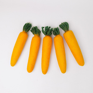 Felt & Yarn Wool Easter Carrot-Handmade Child-Friendly Easter Basket & Table Decor - Product Image 2