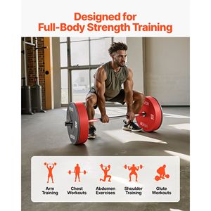 4FT Chrome Plated <b>Barbell</b> Bar <b>with</b> Knurled Grip Fits 2-Inch <b>Weight</b> Plates Strength Training Weightlifting Bar - Product Image 6