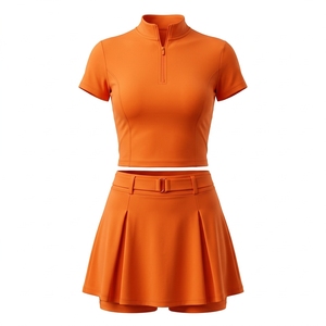 Ensemble uniforme de tennis pour femmes en gros – Polo personnalisé et jupe plissée – Fabricant de vêtements de sport OEM/ODM en marque blanche – Vente en gros - Product Image 1