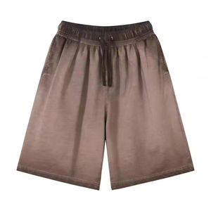 Pantalones Cortos Deportivos Vintage de Algodón 100% con Lavado Ácido para Hombre y Mujer, Cintura Elástica Media, Estampados, Transpirables, Antiarrugas, Holgados - Product Image 5