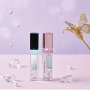 Tube de gloss à lèvres LED avec miroir et bouchon à vis, en plastique, capacité 6,5 ml, logo personnalisé - Product Image 1