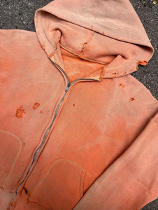 Fabricants de sweats à capuche zippés personnalisés en coton épais, coupe carrée, brodés, effet vieilli et délavé à l'acide - Product Image 6
