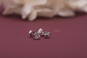 Pendientes de Diamantes Cultivados en Laboratorio con Certificación IGI, Forma de Corazón, Oro Blanco/Amarillo y Rosa de 9K, Engaste de Bisel, Pendientes Solitarios de Diamantes - Product Image 5