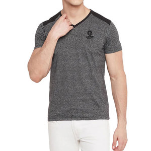 T-shirts pour hommes à col en V, légers, respirants, décontractés, en coton, à manches courtes, mode estivale, vêtements d'extérieur - Product Image 1