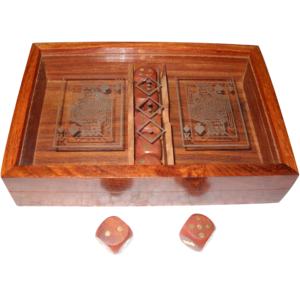 2025 New Design Polished Sheesham Wood Inlay Durable Metal Wooden Games <b>Dice</b> Square Polyhedral Indian Handicraft Home Decorative - Product Image 1