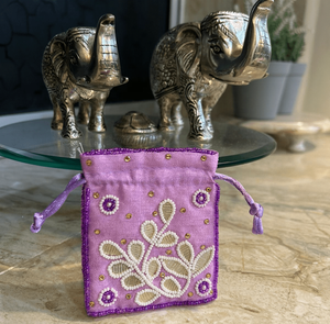 Pochettes ethniques en forme de potli pour le travail des perles faites à la main pour le mariage Sacs à cordon pour le retour Sacs cadeaux Pochettes - Product Image 6