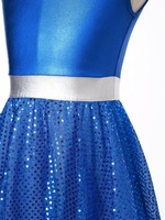 Robe de danse lyrique métallisée pour filles de 6 à 16 ans Robe longue de culte Vêtements de danse pour activités d'église Vêtements de chorale Performance sur scène
