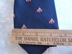 Freemason Tie Men Burgundy Blue & White Pattern Regalia Masons Gift Top Quality Custom Made Masonic Regalia Ties for Men - Product Image 4