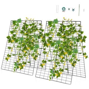 2-Piece Foldable A-<b>Frame</b> Trellis with Twist Ties Durable <b>Plant</b> Supports and Garden Fencing - Product Image 4