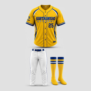 Uniformes de baseball sans manches personnalisés en polyester 100 % de haute qualité, sublimés, entièrement boutonnés, respirants, à séchage rapide, ensembles grandes tailles - Product Image 1