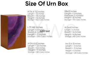 Handmade Geode Resin Rosewood <b>Memorial</b> Urn <b>Box</b> for human ashes medium size 9x5.5 inches urn <b>box</b> - Product Image 2