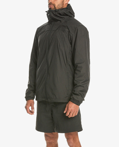 Veste coupe-vent décontractée pour homme, personnalisée, noire, en polyester, col montant, fermeture éclair, à capuche, pour l'été - Product Image 2