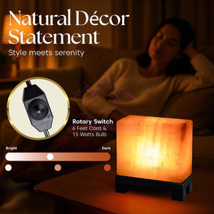 โคมไฟเกลือหิมาลัยแสงอุ่น โคมไฟเกลือหิมาลัยตกแต่งบ้าน โคมไฟเกลือหิมาลัย - Product Image 2