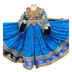 Vestido afgano Kuchi vintage de gran venta para damas, con bordados en contraste de color, ropa afgana, vestidos para mujer en venta - Product Image 1