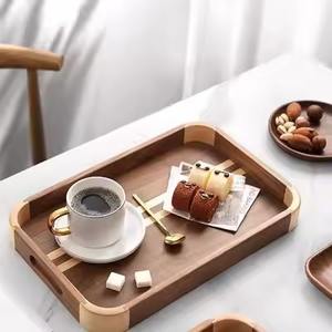 Bandeja de Servir de Madera Premium, Plato de Presentación de Alimentos y Bebidas de Madera Sólida para Hotel, Restaurante y Catering - Product Image 6