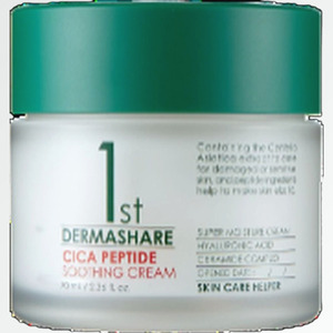 Soins de la peau coréens Derma Share First Cica Peptide Soothing Cream 70mL Fabriqué en Corée Acide hyaluronique blanc - Product Image 3
