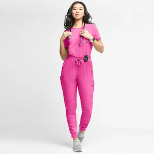 New Fashion Women Nurse Hospital <b>Scrubs</b> Jogger <b>Scrubs</b> Stretchy Spandex Medical Uniforms OEM Medical <b>Scrubs</b> <b>Sets</b> - Product Image 1