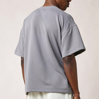 T-shirts pour hommes à col rond, coupe carrée, à manches courtes, personnalisés avec logo imprimé numériquement sur le devant, respirants, écologiques et anti-boulochage