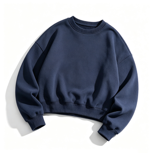 Sweat-shirt col rond vierge prêt à expédier, expédition immédiate, vente en gros usine, pull en coton, style Hip Hop, coupe oversize, manches longues, OEM ODM - Product Image 5