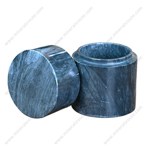 Pots en onyx et marbre naturels à prix raisonnables pour intérieur de luxe – Produit le plus vendu – Contenant en marbre noir - Product Image 4