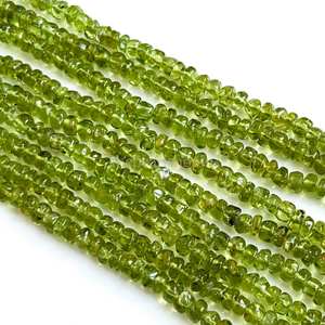 Peridoto Natural, Cuentas de Piedras Preciosas en Forma de Pepita Sin Cortar, 4-5 mm, Peridoto Verde Crudo, Cuentas Sueltas en Hilo de 12.5 Pulgadas para la Fabricación de Joyas - Product Image 1