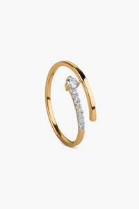Stackable Bypass Rings Minimalist Dainty Solitaire Open <b>Gap</b> Ring Custom 14K 18K Solid Gold Floating Lab Grown Diamond Jewelry - Product Image 3