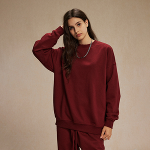 Pull tricoté à col rond pour homme, couleur unie, coupe classique, sweat-shirt décontracté, style uni teint, à manches longues, pour l'automne - Product Image 2