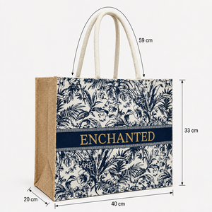 Sac fourre-tout de plage en toile laminée PP 220 GSM et jute naturel 40x33x20 cm, logo imprimé personnalisé, vente en gros, fournisseur OEM, marque privée - Product Image 4